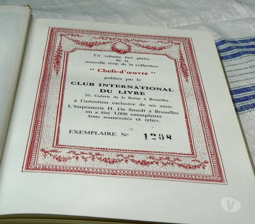 Livres Koekelberg - Photos Vivastreet L'Abbé Prévost Manon Lescaut (relié cuir)