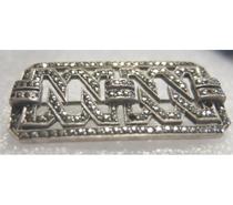 broche ancienne en argent avec marcassites