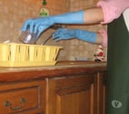LONGS GANTS EN LATEX BLEUSLONG BLUE LATEX GLOVES