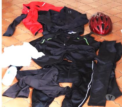 Sports - hobbies Rixensart-Centrum Rixensart - Photos Vivastreet Cyclisme H vêts noirs rouges+accessoires+casque