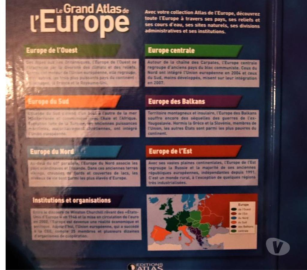 Livres Rixensart Rixensart-Centrum - Photos Vivastreet GRAND ATLAS de l' EUROPE (actuel) en farde classeur