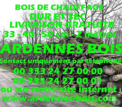 Bricolage - Jardin - Outillage Tournai-Centrum Tournai - Photos Vivastreet Ardennes Bois - Bois de chauffage Tournai 33-40-50 cm - 2 m
