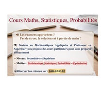 Photos Vivastreet Cours particuliers Mathématiques Probabilités Statistiques