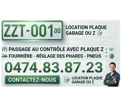 Artisans - dépannages - Photos Vivastreet Plaque garage Z ou V pour contrôle technique fourrière