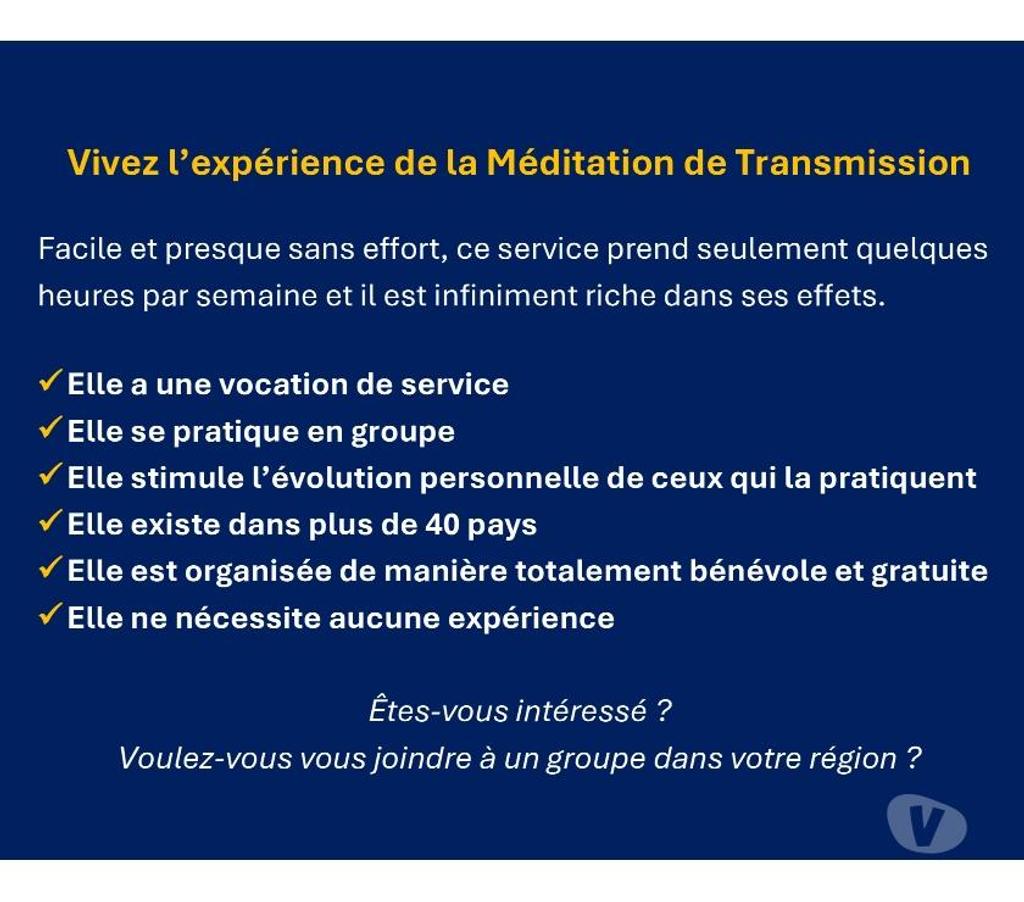 Autres cours Durbuy Aisne - Photos Vivastreet Méditation de Transmission