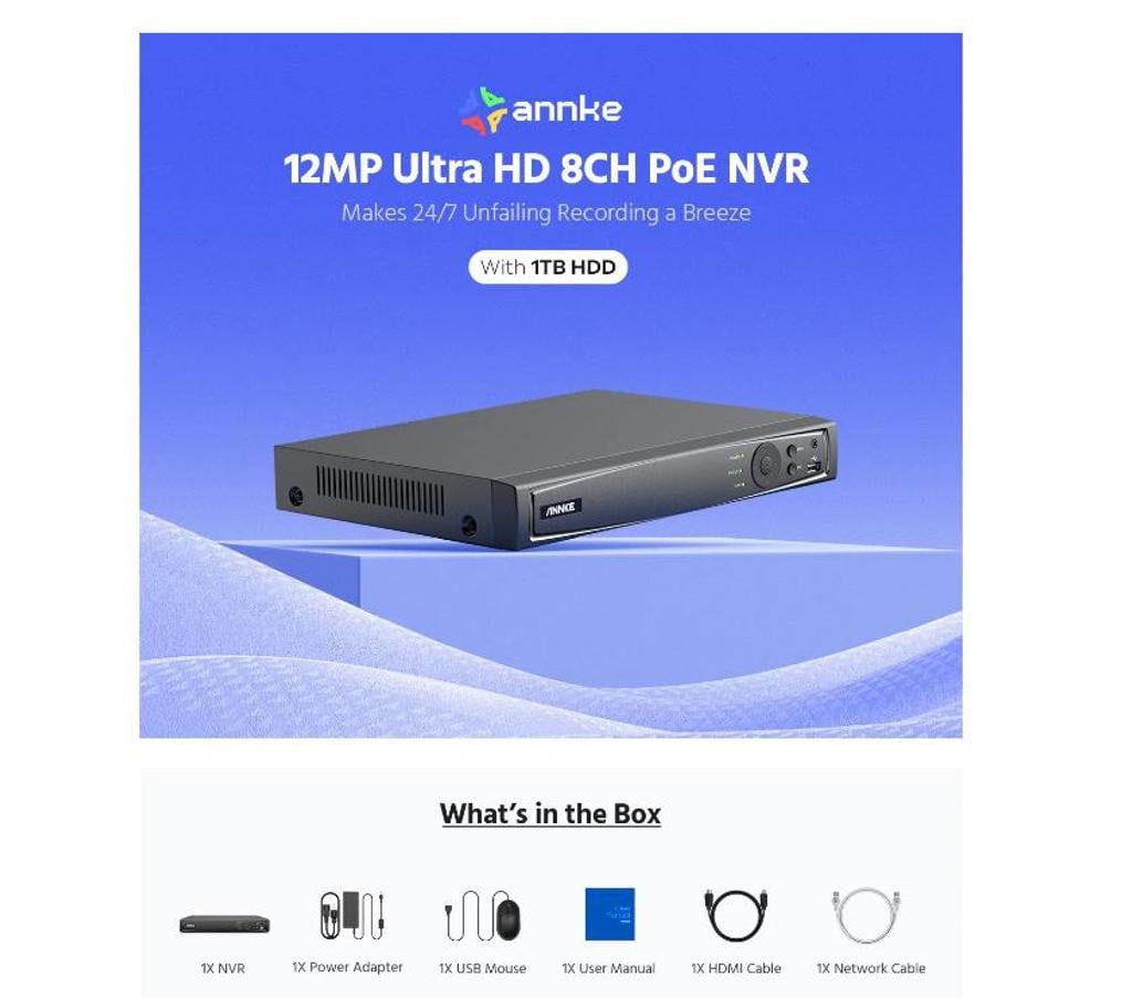 Image & son Libramont - Photos Vivastreet Annke 8MP 8CH POE enregistreur vidéo H.265 NVR