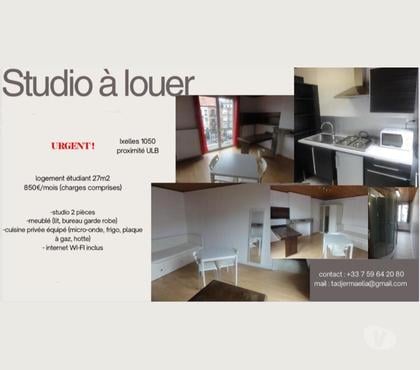 location meublé - Photos Vivastreet studio 27 m2 ixelles