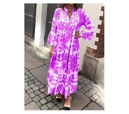 Vêtements occasion - Photos Vivastreet Robe Longue Imprimée à Manches à Clapet