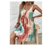 Robe Plissée Sans Manches