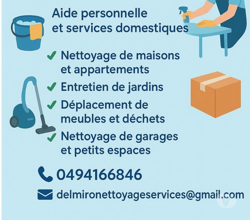 Aides à domicile Bruxelles (Brussels) Bruxelles-Centrum - Photos Vivastreet 🏡 Services de Nettoyage et Aide à Domicile