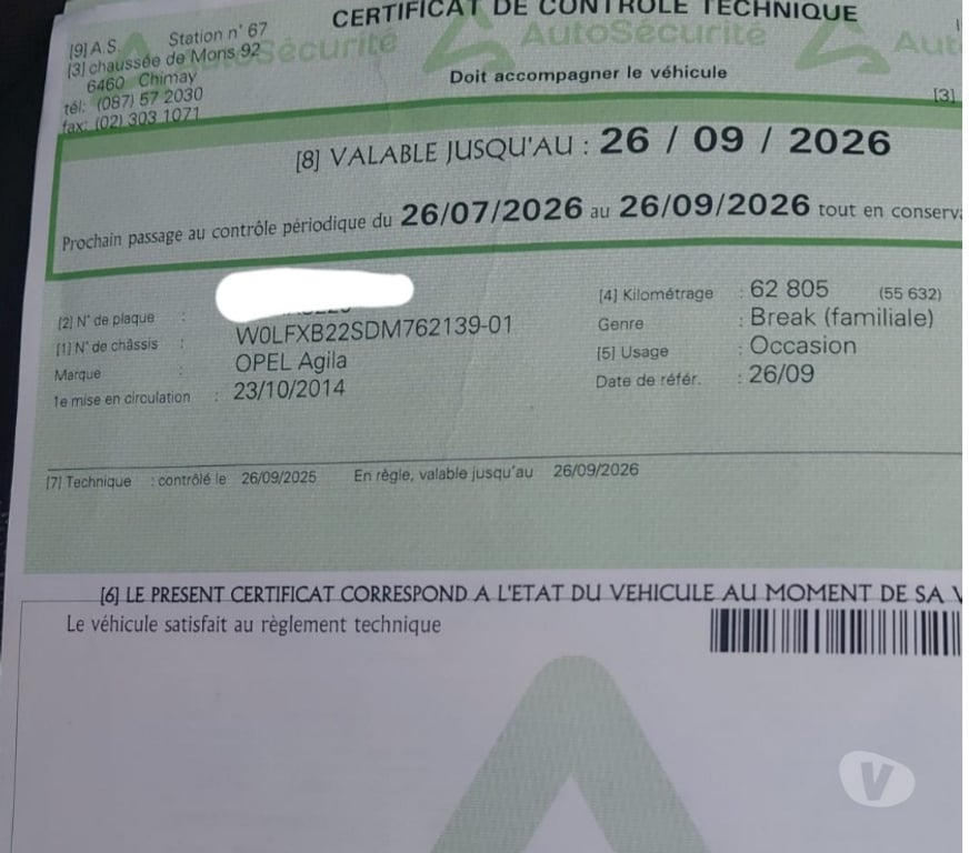 Voiture à vendre Anderlues - Photos Vivastreet Opel Agila d occasion