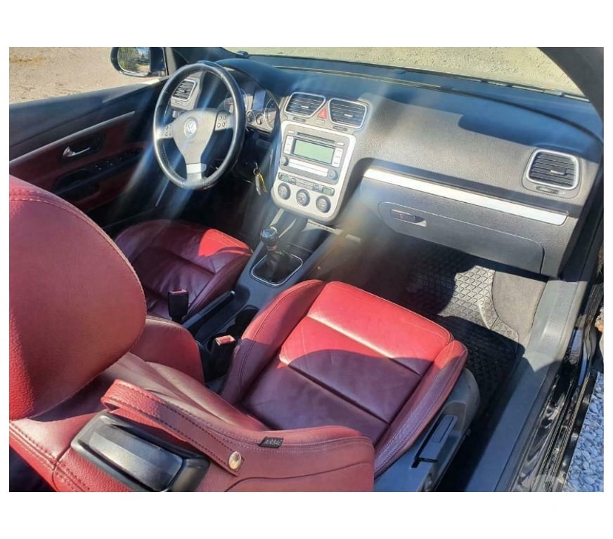 Voiture à vendre Pont-de-Loup - Photos Vivastreet Vw Eos 2.0tdi 140cv cuir rouge, airco digital, jantes alu17