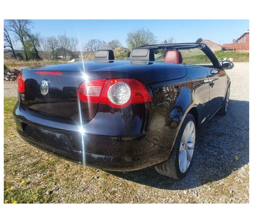 Voiture à vendre Pont-de-Loup - Photos Vivastreet Vw Eos 2.0tdi 140cv cuir rouge, airco digital, jantes alu17