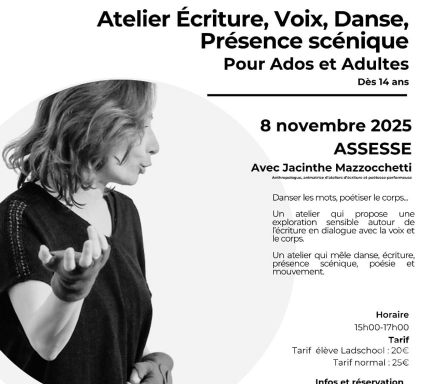 Musique - Théâtre - Danse Marche-en-Famenne - Photos Vivastreet Atelier: écriture, voix, danse, présence scénique