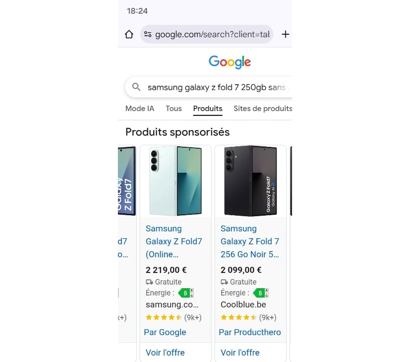 Téléphonie Liège Liège-Centrum - Photos Vivastreet SAMSUNG GALAXY Z FOLD 7 250GB + GARANTIE