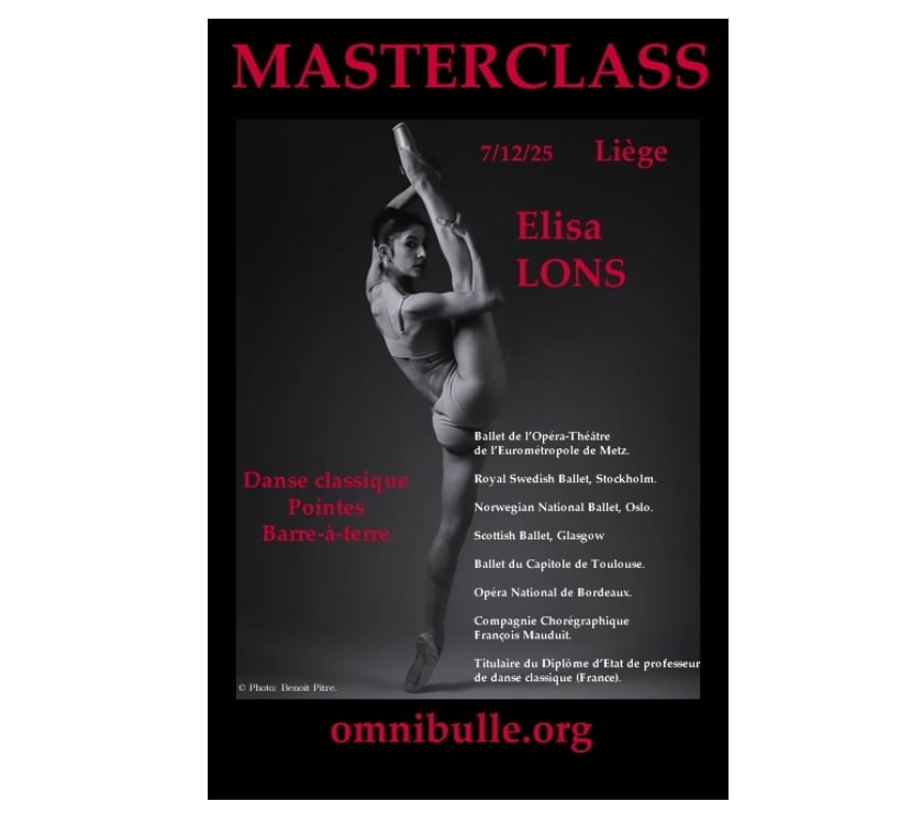 Musique - Théâtre - Danse Liège-Centrum Liège - Photos Vivastreet Masterclass Elisa LONS - Danse classique