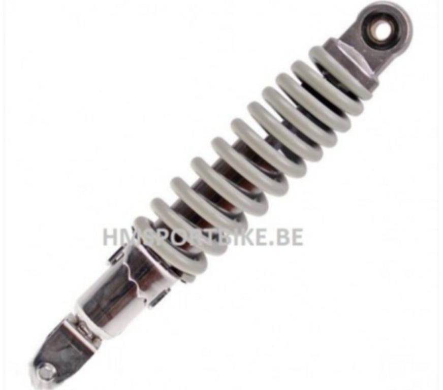 Pièces et services moto Visé Visé-Centrum - Photos Vivastreet AMORTISSEUR PEUGEOT SQUAB CHROME GRIS 265mm REGLABLE