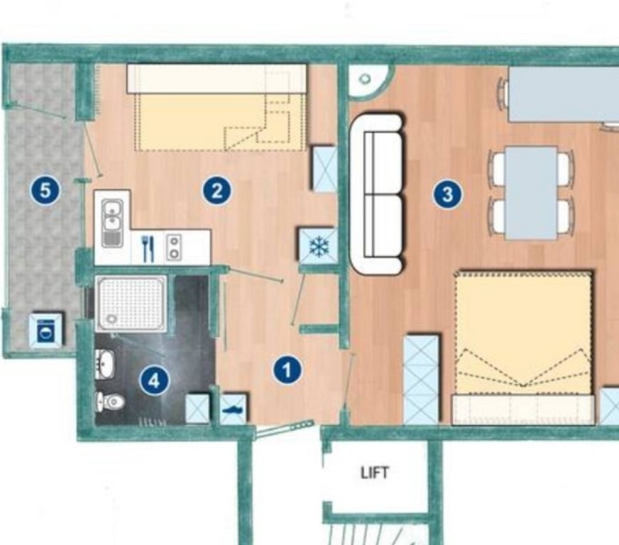 location meublé Laeken - Photos Vivastreet studio Houba-Brugmann