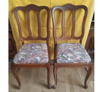 2 CHAISES EN BOIS de CHÊNE massif et rustique avec assises