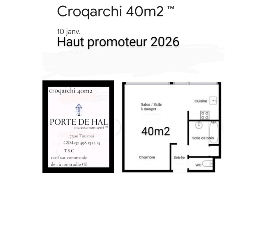 Appartement a vendre Tournai Tournai-Centrum - Photos Vivastreet Sous catégorie studio 1 à 100