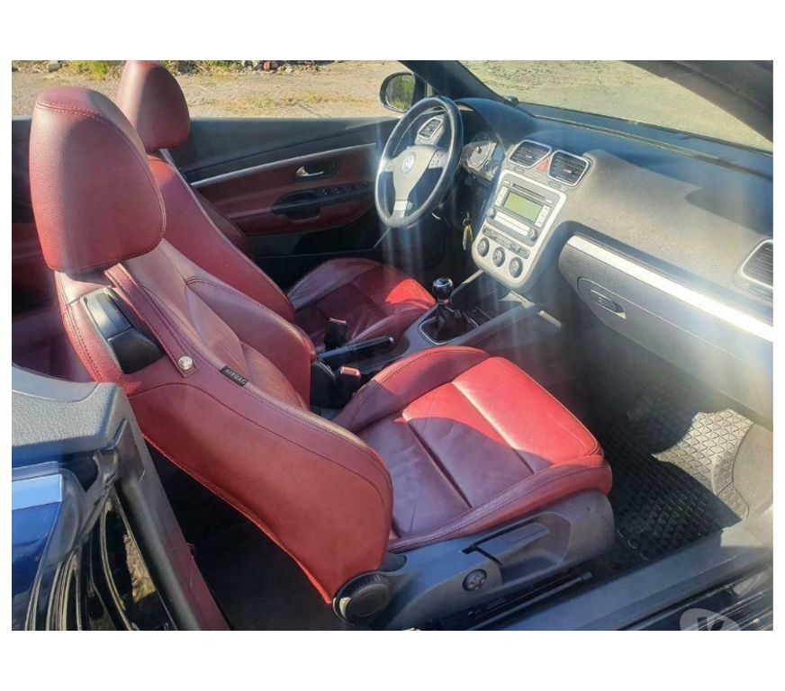 Voiture à vendre Pont-de-Loup - Photos Vivastreet Vw Eos 2.0tdi 140cv cuir rouge, airco digital, jantes alu17,