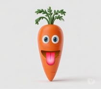 J'aime et avale les jeunes carottes !