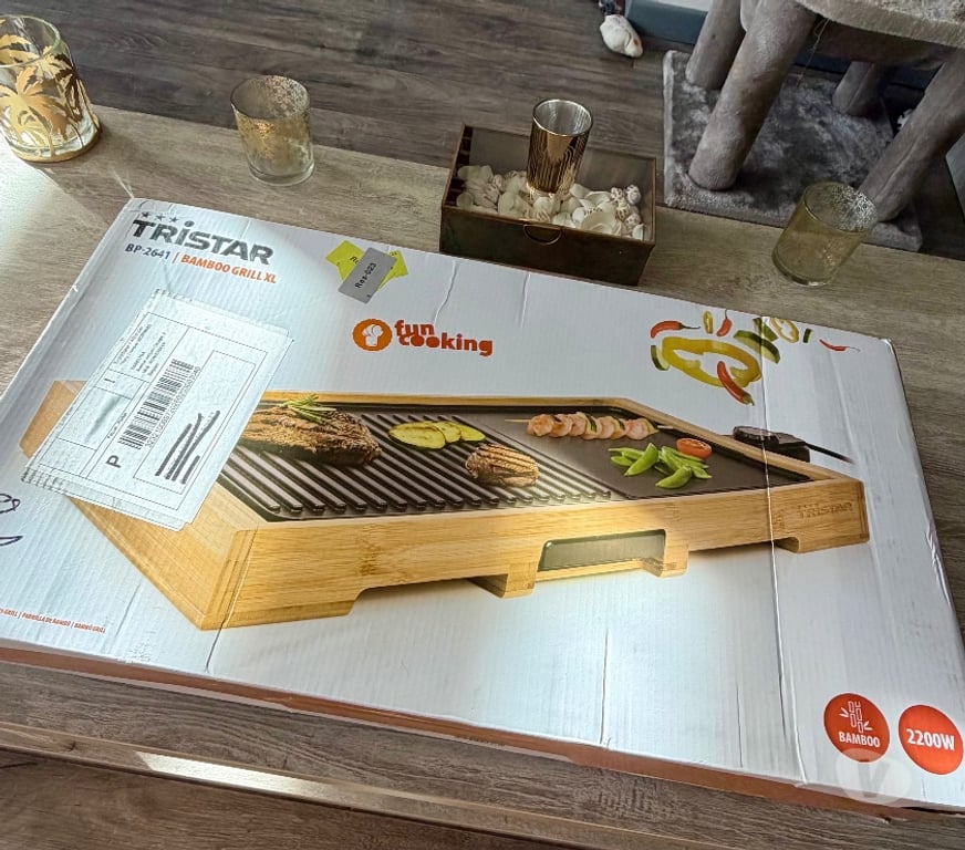 Electroménager Wanfercée-Baulet - Photos Vivastreet TRISTAR duo Grill de table plancha - Bamboo NEUVE