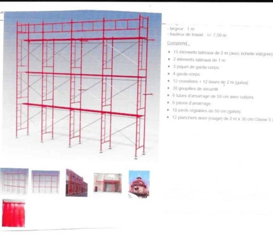  Frasnes-lez-Gosselies - Photos Vivastreet Echafaudage isolant façade et goulotte d'évacuation