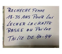 Recherche une femme pour lui lécher la chatte