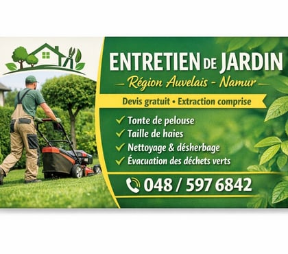 Artisans - dépannages - Photos Vivastreet Jardinier Entretien de jardin Région Auvelais – Namur