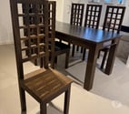 Bruxelles - Bruxelles (Brussels) — Table en chêne massif avec 6 chaises