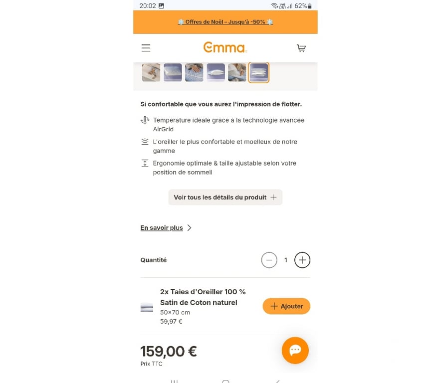 Beauté - santé Liège Liège-Centrum - Photos Vivastreet ENSEMBLE DE 2 COUSSINS ERGONOMIQUES RECTANGULAIRES