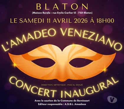 Concerts - Théâtre - Spectacles Blaton Bernissart - Photos Vivastreet Concert Amadeo Veneziano