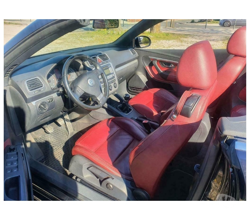 Voiture à vendre Pont-de-Loup - Photos Vivastreet Vw Eos 2.0tdi 140cv cuir rouge, airco digital, jantes alu17,