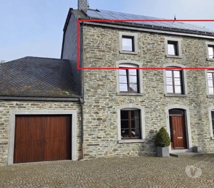 Location appart - Photos Vivastreet 6880 JEHONVILLE : spacieux appartement-duplex avec parking.