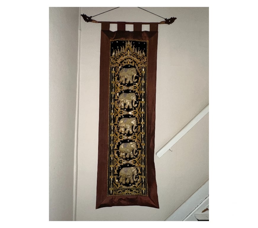 Décoration - art Auderghem - Photos Vivastreet tenture murale artisanale asiatique avec des éléphants