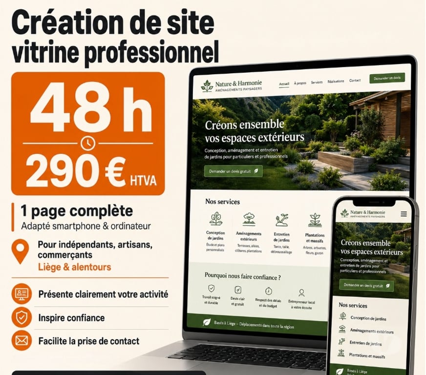 Informatique Bierset - Photos Vivastreet Création de site vitrine professionnel en 48h (290€ HTVA)