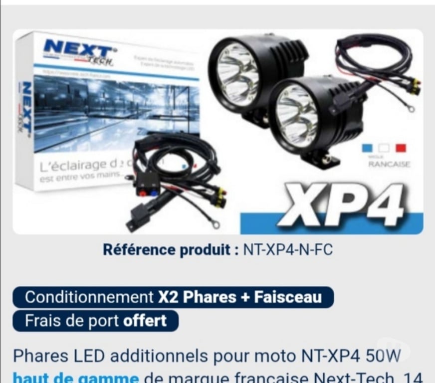 Pièces et services moto Boussu Hornu - Photos Vivastreet Phare additionel multiusage moto et quad