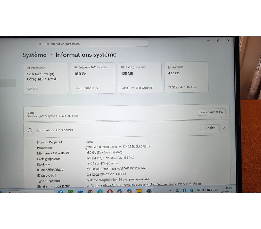 Informatique Gembloux Gembloux-Centrum - Photos Vivastreet PC ASUS Vivobook 17- i7 – 16Go – 512 GB
