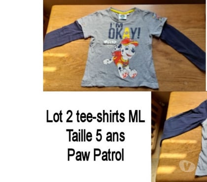 Vêtements bébés Tournai-Centrum Tournai - Photos Vivastreet Lot 2 tee-shirts ML Taille 5 ans