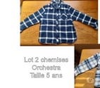 Lot 2 Chemises à carreaux Orchestra Taille 5 ans
