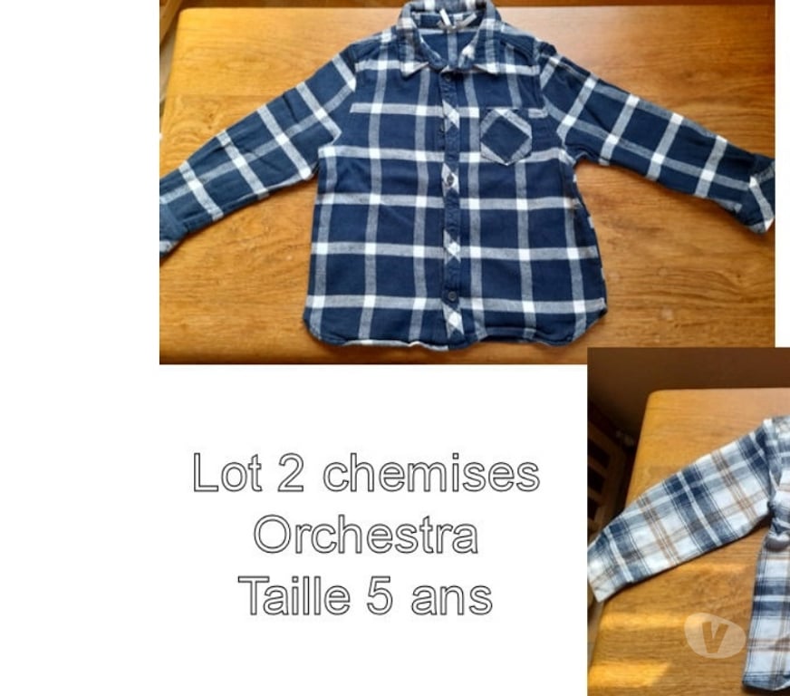 Vêtements bébés Tournai Tournai-Centrum - Photos Vivastreet Lot 2 Chemises à carreaux Orchestra Taille 5 ans