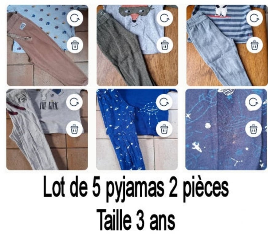 Vêtements bébés Tournai Tournai-Centrum - Photos Vivastreet Lot 5 pyjamas 2 pièces Taille 3 ans
