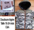 Tournai - Tournai — Doudoune légère C&A Taille 18-24 mois