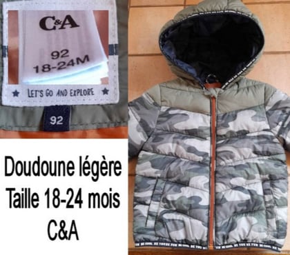 Vêtements bébés Tournai-Centrum Tournai - Photos Vivastreet Doudoune légère C&A Taille 18-24 mois