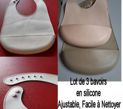 Equipements bébés Tournai-Centrum Tournai - Photos Vivastreet Lot de 3 bavoirs en silicone