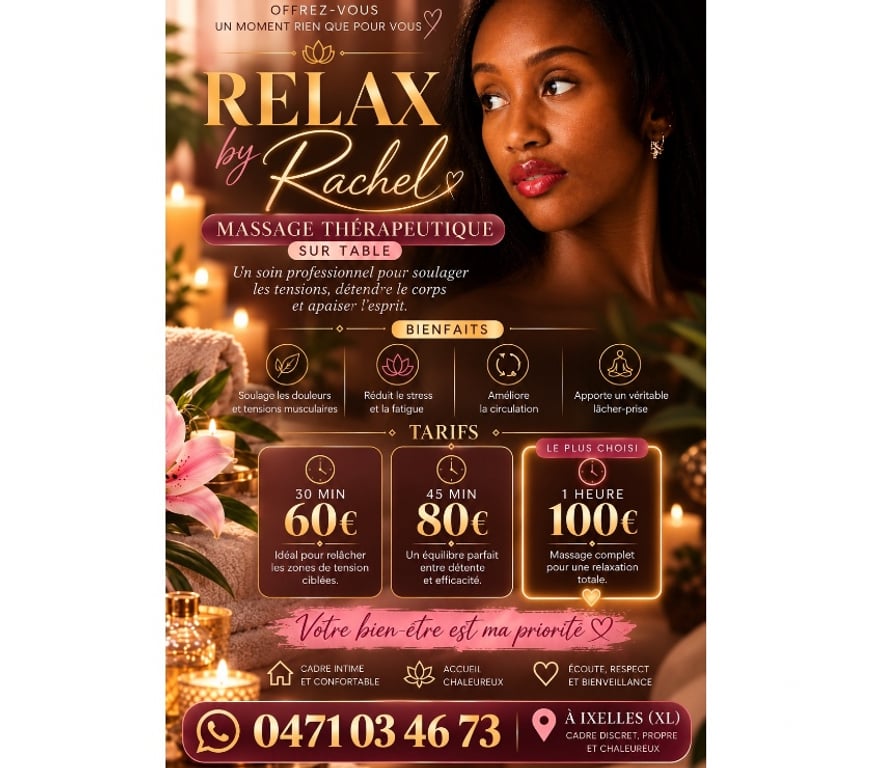 Massages Ixelles - Photos Vivastreet Massage relaxant sur table – Bruxelles