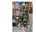 Tournai - Tournai — sapin de noel 90 cm avec déco doré