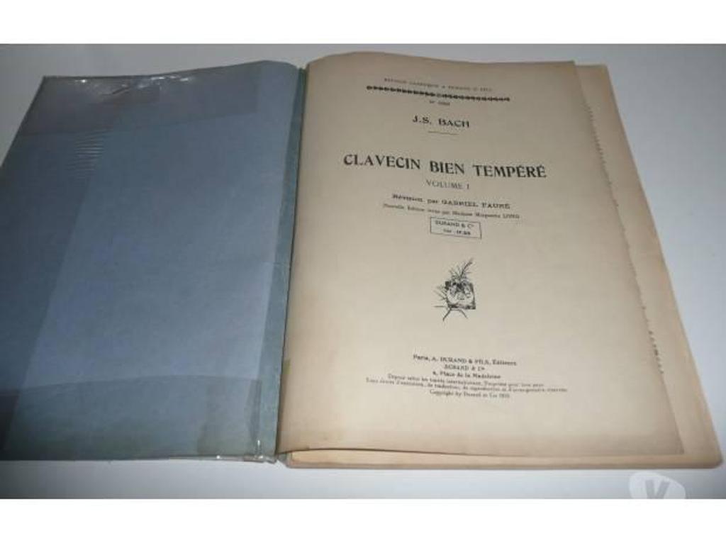 Instruments de musique Seine-et-Marne Meaux - 77100 - Photos Vivastreet Partitions CLAVECIN BIEN TEMPERE J.S. BACH