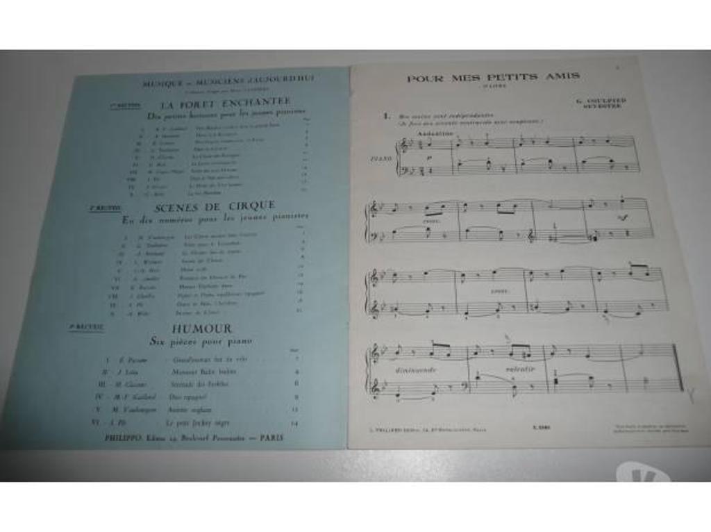 Instruments de musique Seine-et-Marne Meaux - 77100 - Photos Vivastreet PARTITIONS DE PIANO DIVERTISSEMENT/POUR MES PETITS AMIS